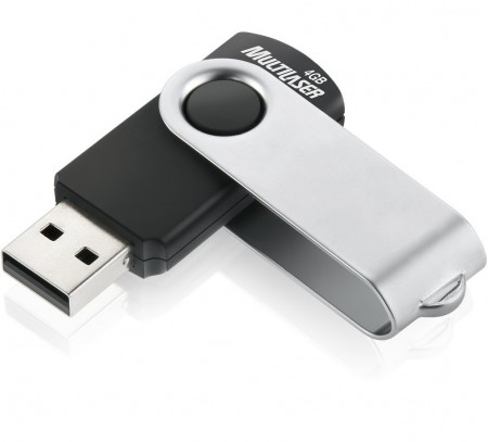 PEN DRIVE 4.0GB USB MULTILASER TWIST2 PD58600 PRETO - R$ 25,00